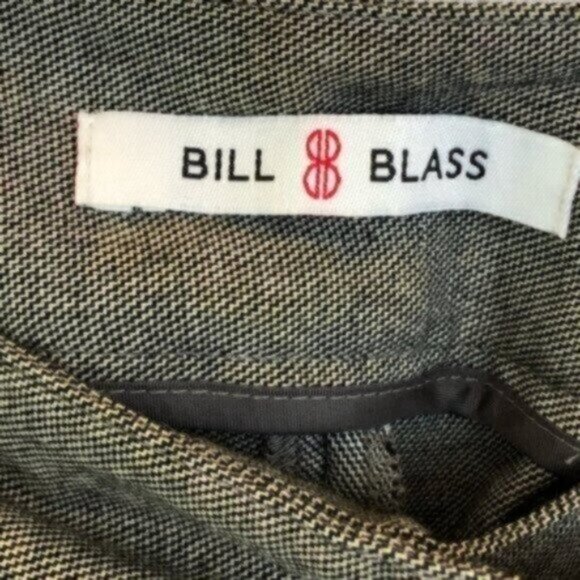 Bill Blass Grey High Rise Wide Leg Classic Trouser Pants Size 10 - Picture 10 of 10